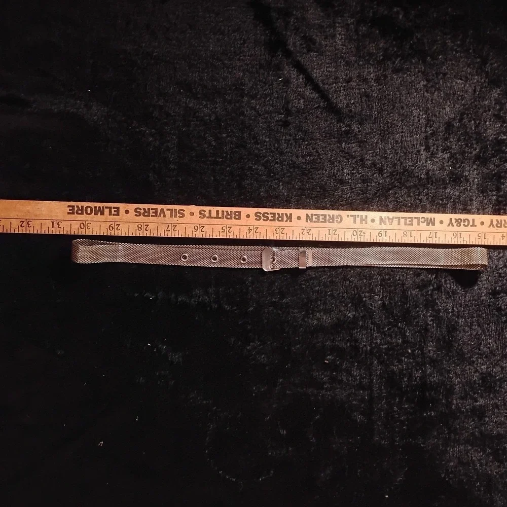 Vintage 70s 80s Metal Mesh Belt Sash Silver Tone 31.5